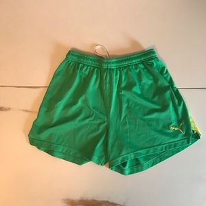 PUMA Green Athletic Shorts